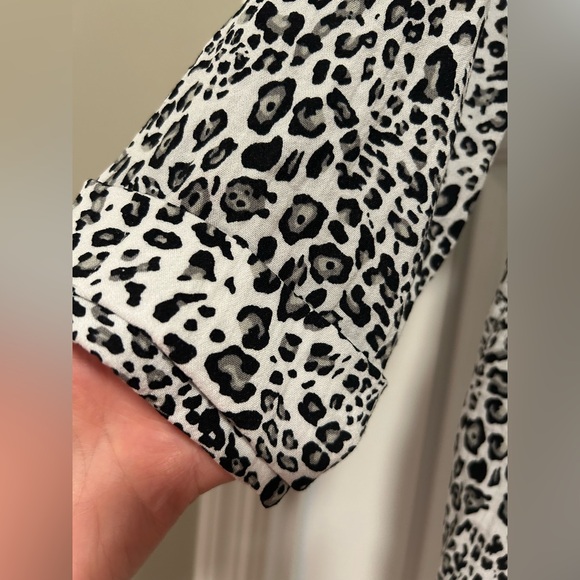 Multiples Black and White Leopard Print Blazer, XL - Picture 5 of 7